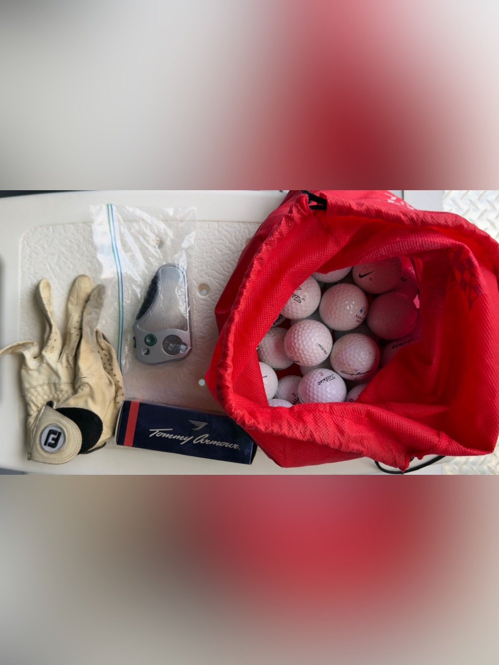 Golf Accessories Lot FootJoy Gloves Tommy Armour Nike Golf Balls Training Gear
